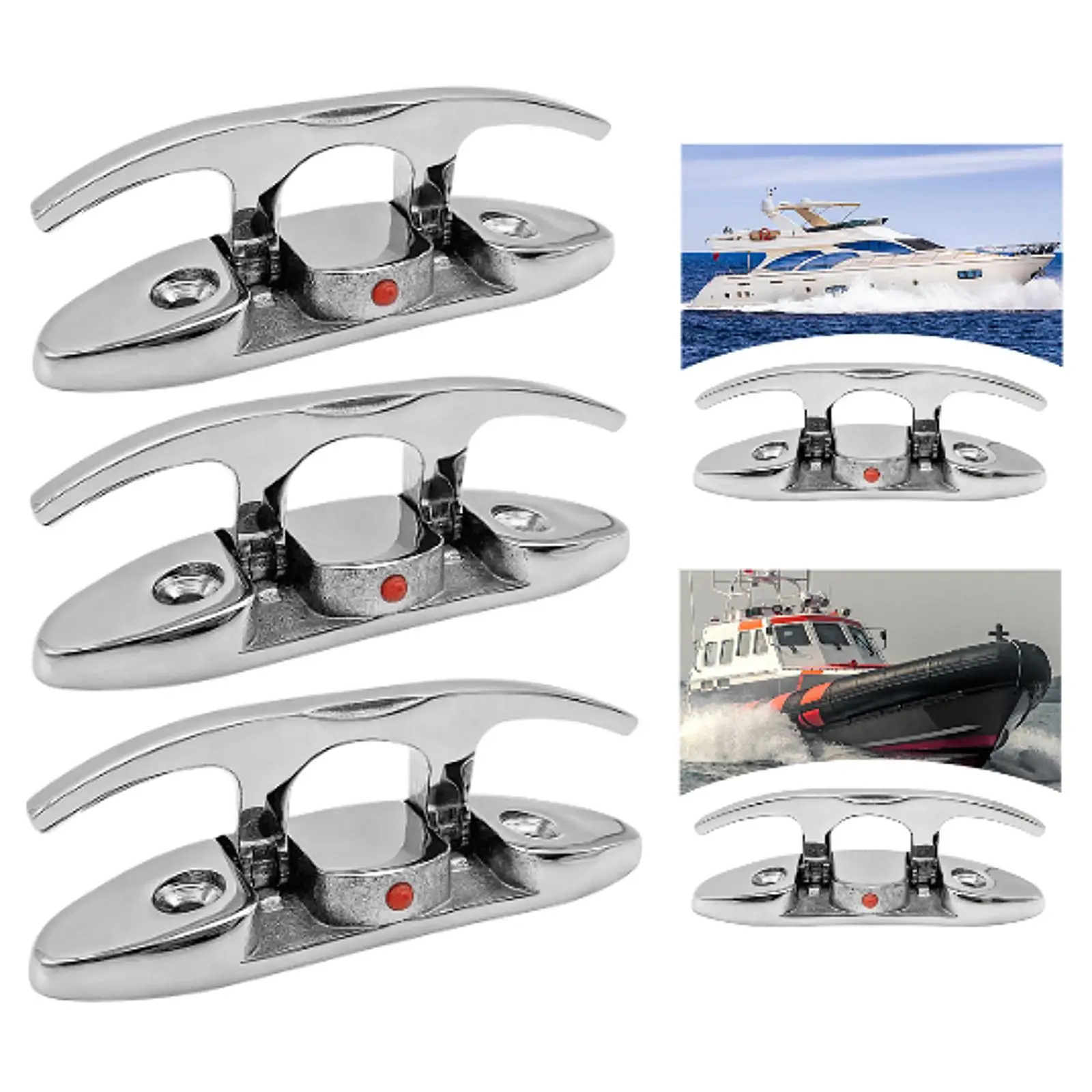 قارب من الفولاذ المقاوم للصدأ قابل للطي، حامل حبل بحري قابل للطي لليخوت الكاياك وزر القارب المقاوم للماء #1