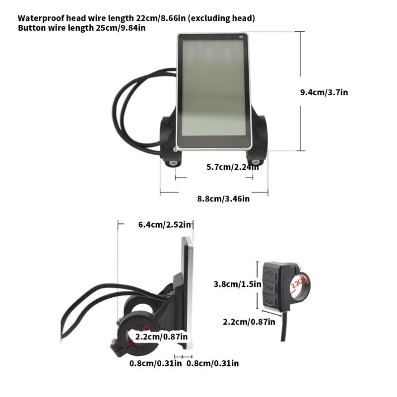 

Electric Scooter Display Screen Speedometers Control Panel Watertight Display