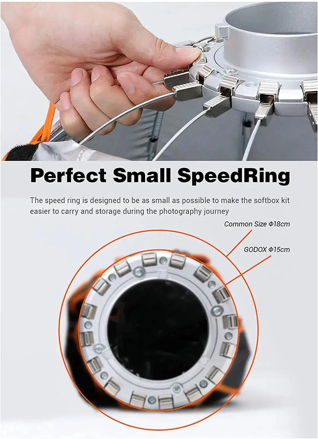 Godox QR-P70 70cm P90 90cm P12 120cm 퀵 릴리즈 파라볼릭 딥 소프트박스 그리드 (Godox Aputure Bowens 마운트 스튜디오 플래시용)