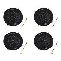 ABGI-4Pcs 150Mm Triple Feed Patch 5.8Ghz 14Dbi Pagoda Array FPV Antenna Image Transmitter Flat Panel Antenna Black
