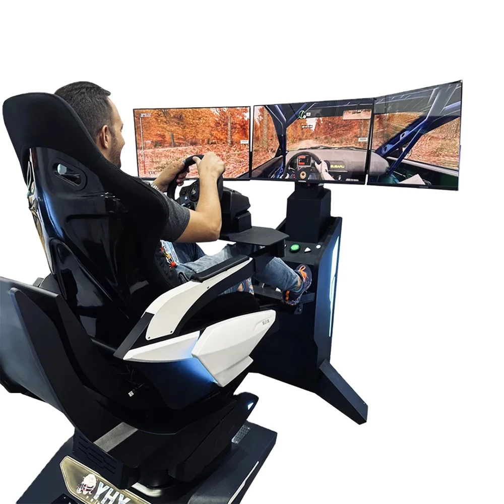 YHY Popular 32 Polegadas Tela 9D VR Arcade Game Carro Máquina de Realidade Virtual Cockpit Simulação Corrida
