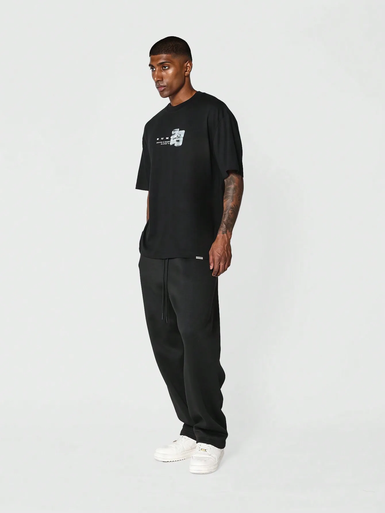 SUMWON Tee With Front And Back Graphic Print