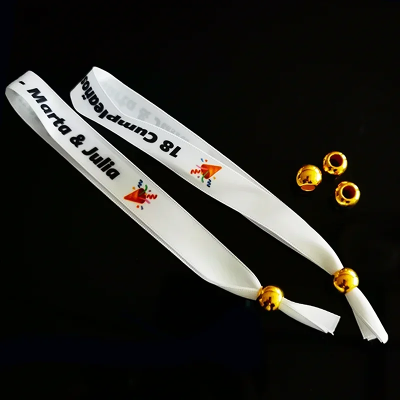 50/100/200 stuks aanpasbare stoffen polsbandjes personaliseren logo stoffen polsbandje feest bruiloft jaarlijkse bijeenkomst identiteitsarmband