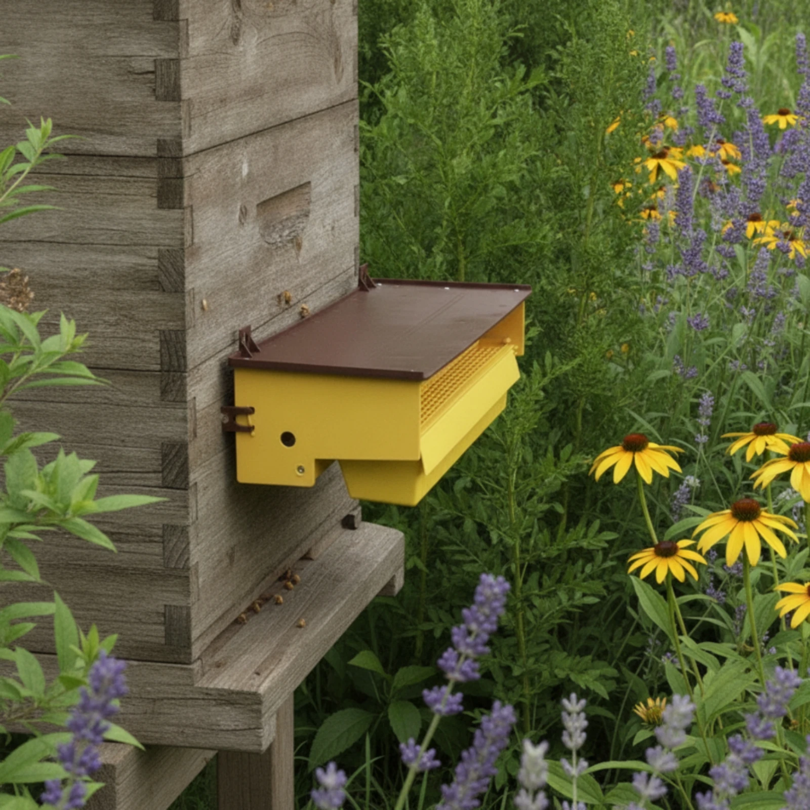 Pollen Collector Box Plastic Pollen Collector with Collection Tray Beekeeping Equipment Removable Ventilated for Beekeepers view 2