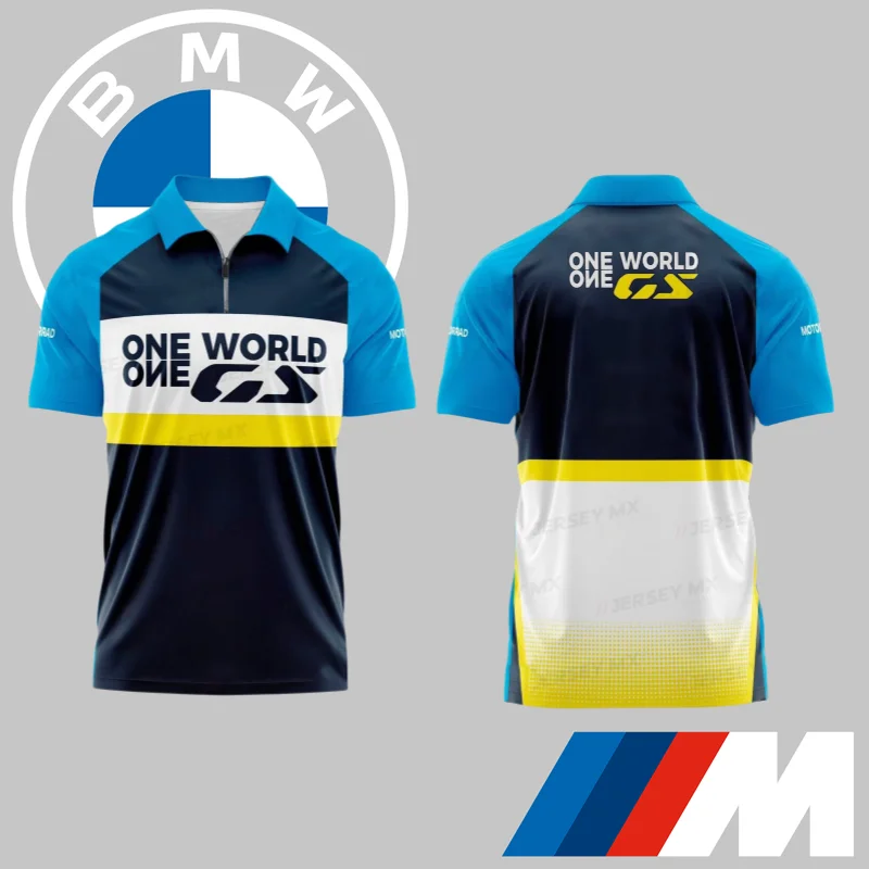 

Быстросохнущая рубашка-поло BMW Car, футболка высокого класса, роскошный спортивный костюм для отдыха с короткими рукавами, подарок для любителей автомобилей, велосипедный костюм BMW, поло Moto