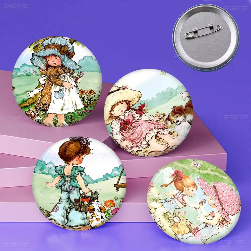 Artist S-Sarah K-Kay Anime Button Pin Handmade Brooch for Clothes Cartoon Badge Backpack Decoration Jewelry Accessories