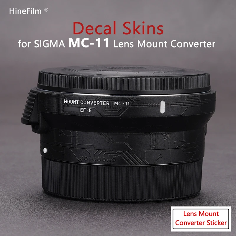 Hinefilm Skin for sigma mc 11 adapter Lens Sticker Protective Film Sigma MC-11 Lens Wrap Cover Skin mc11 Adapter Skin