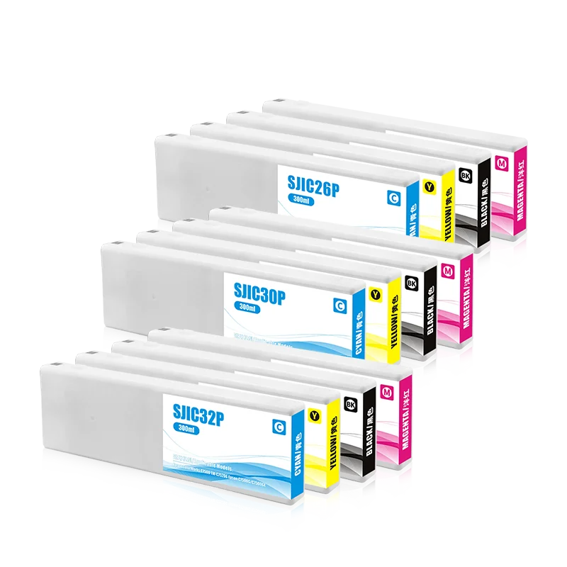 SJIC26P SJIC30P互換インクカートリッジ（ヨーロッパ向けインクチップ付き）エプソンColorWorks C7500、エプソンC7500G C7500GEラベルプリンター対応