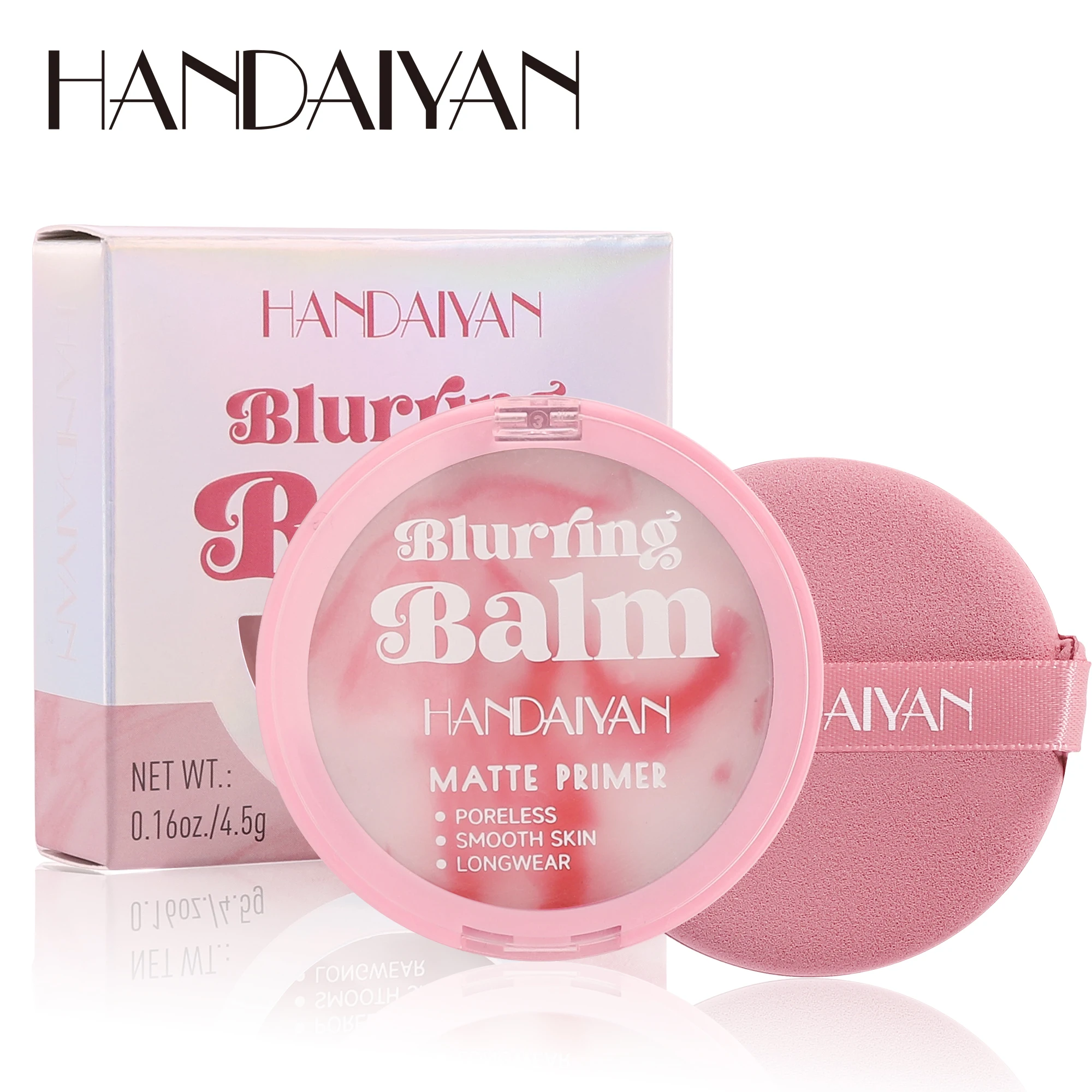 HANDAIYAN-Polvo de ajuste Natural superliso, corrector impermeable prensado, maquillaje facial de larga duración, cosméticos