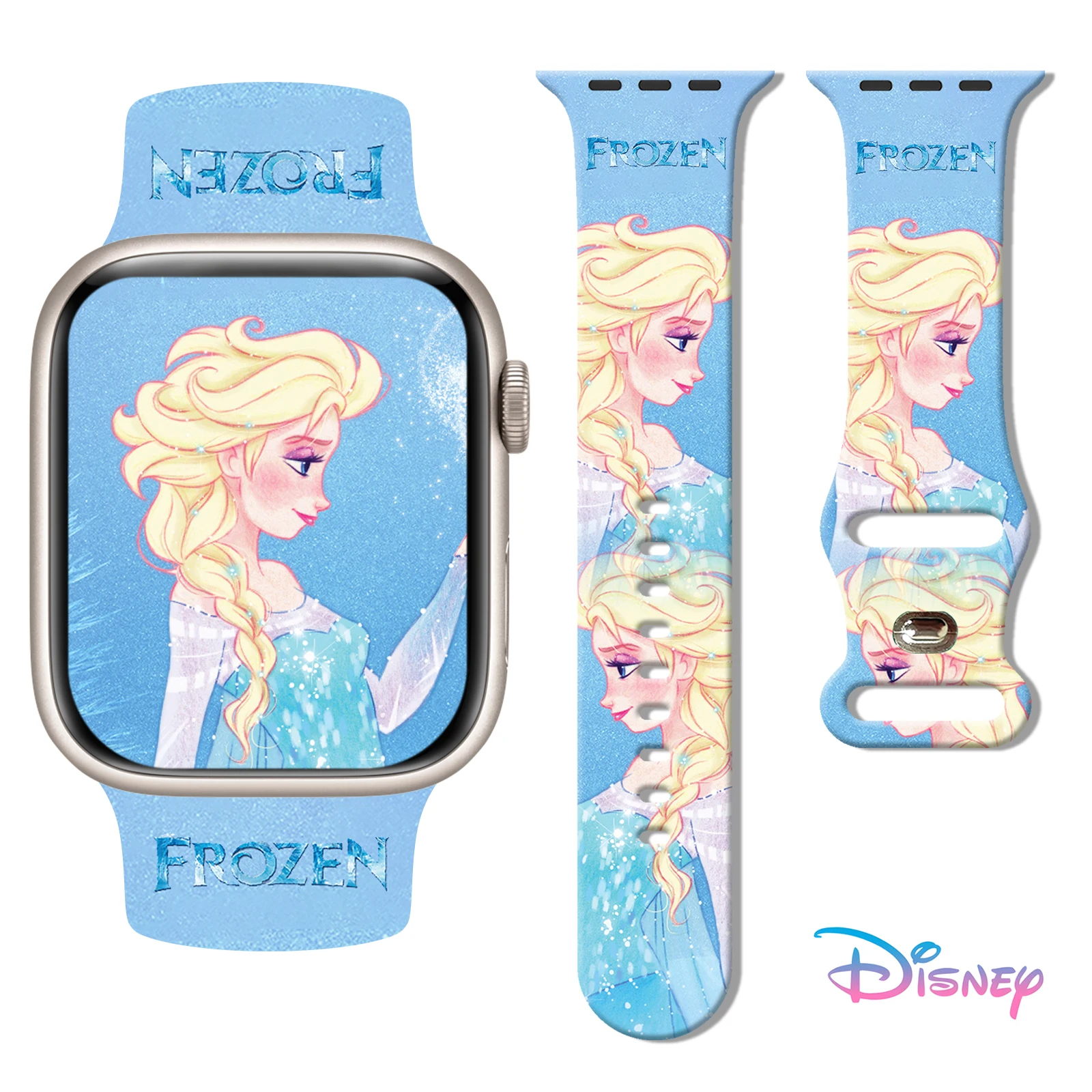

Disney Frozen Series 1 Print Strap for Apple Watch 11 10 9 Silicone Band Replaceable Bracelet for iWatch 46/44/42/41mm Watchband