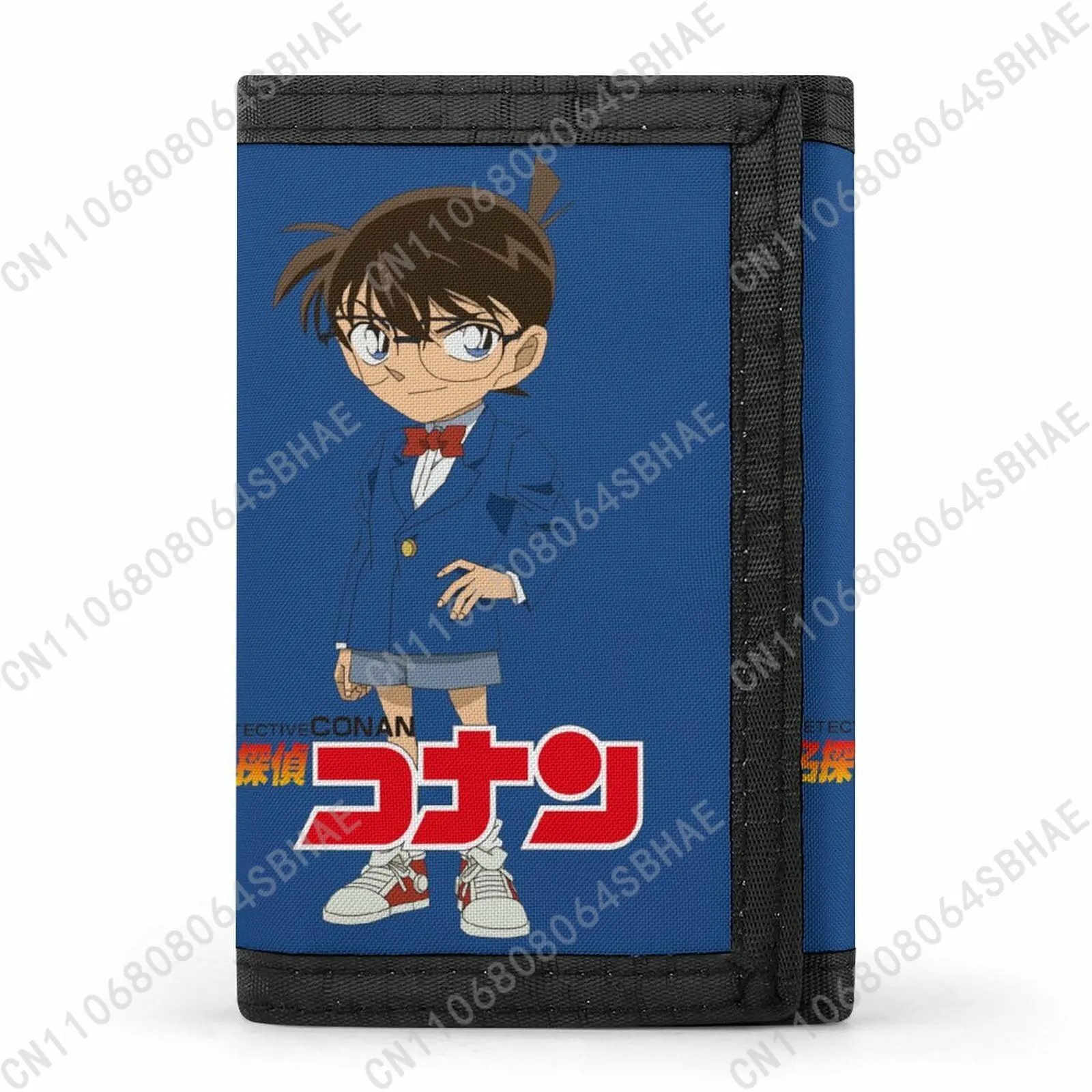 

Detective Conan Trendy Tri Fold Wallet Teenage Girls Boys Slim 3 Fold Card Personalized Pattern Purse for School Daily Use