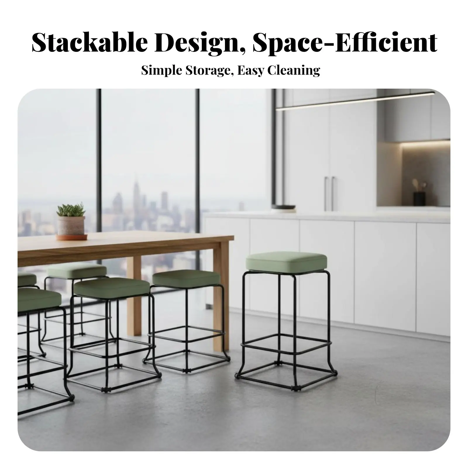 

Мягкий складной стул без спинки с обивкой из искусственной кожи, прочная конструкция, для взрослых, для столовой, кухни, вечеринок