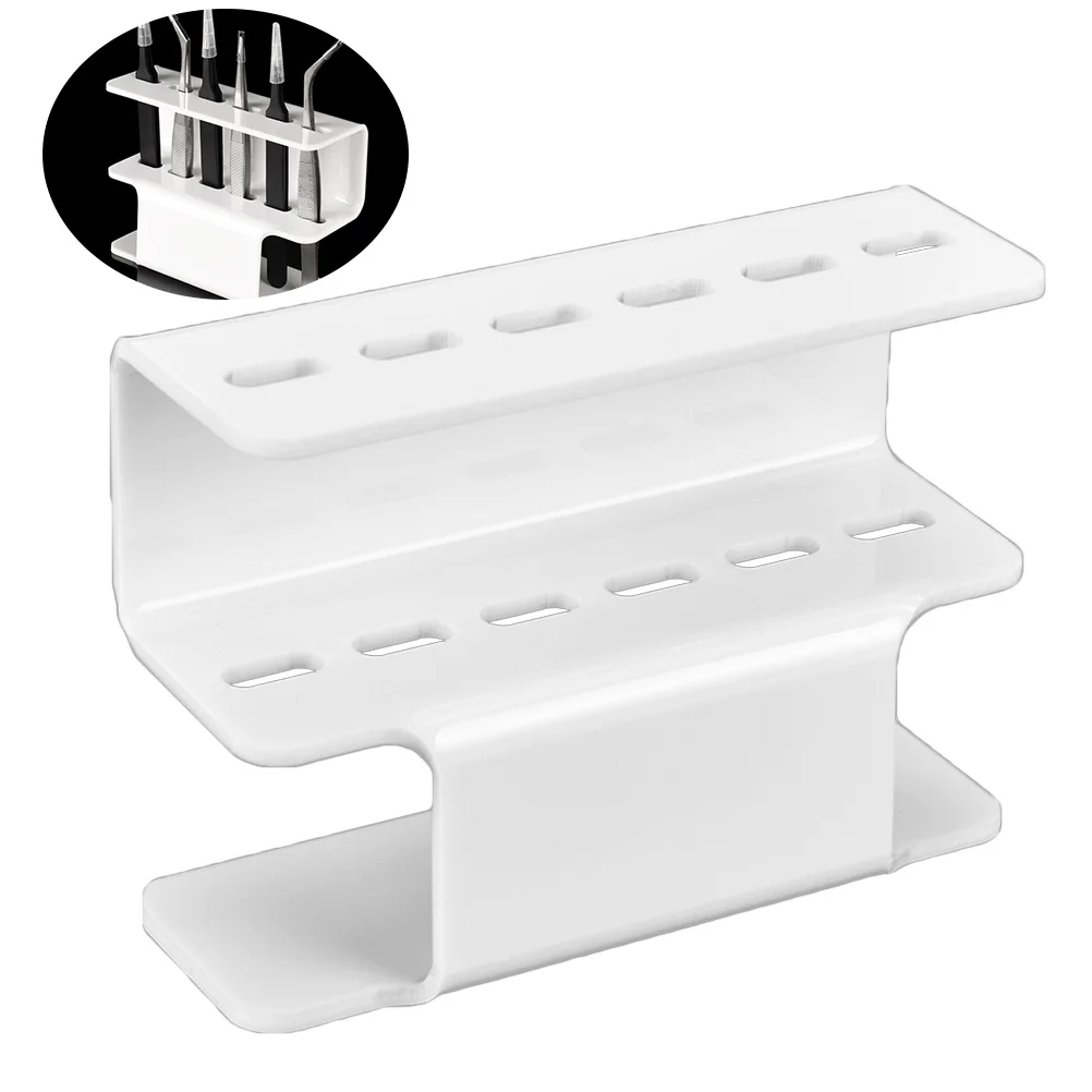 1 pz scatola di immagazzinaggio per pinzette per ciglia acriliche per strumenti per innesto di ciglia finte supporto per espositore per rack bianco