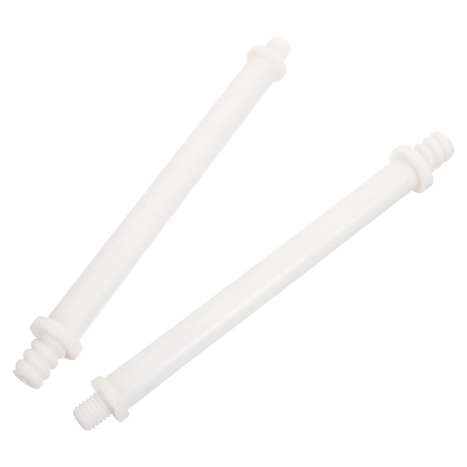 2 Pcs Toilet Brush Plastic Rod Handle Scrub Parts Bowl Replacement for Attachment Brushes Head Long Accessories