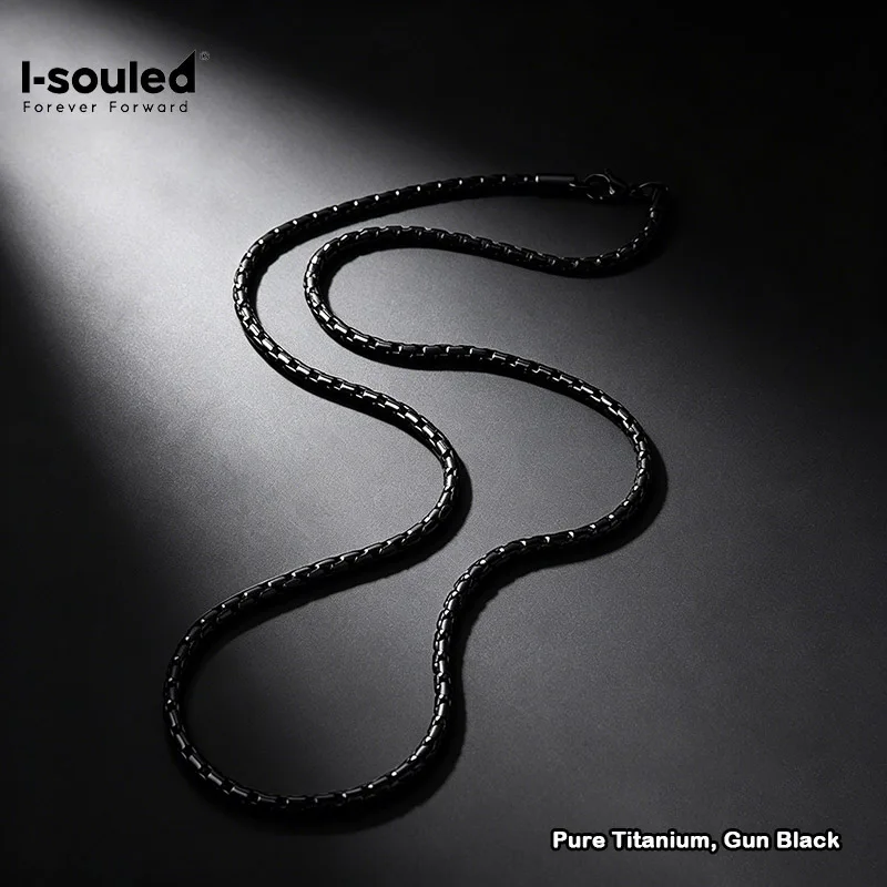 Hypoallergenic Titanium Snake Chain Gun Black Necklace 2.5/3.3mm Width Men's Women's Fashion Jewelry Accessory