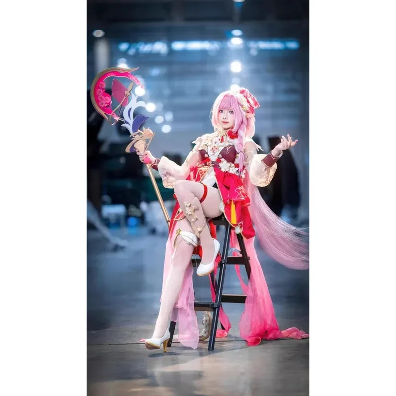 أنيمي 180 سنتيمتر إليسيا تأثيري الأسلحة الدعائم لعبة هونكاي تأثير 3 تأثيري هالوين زي الدعائم الإكسسوارات زي الدعامة النساء الرجال