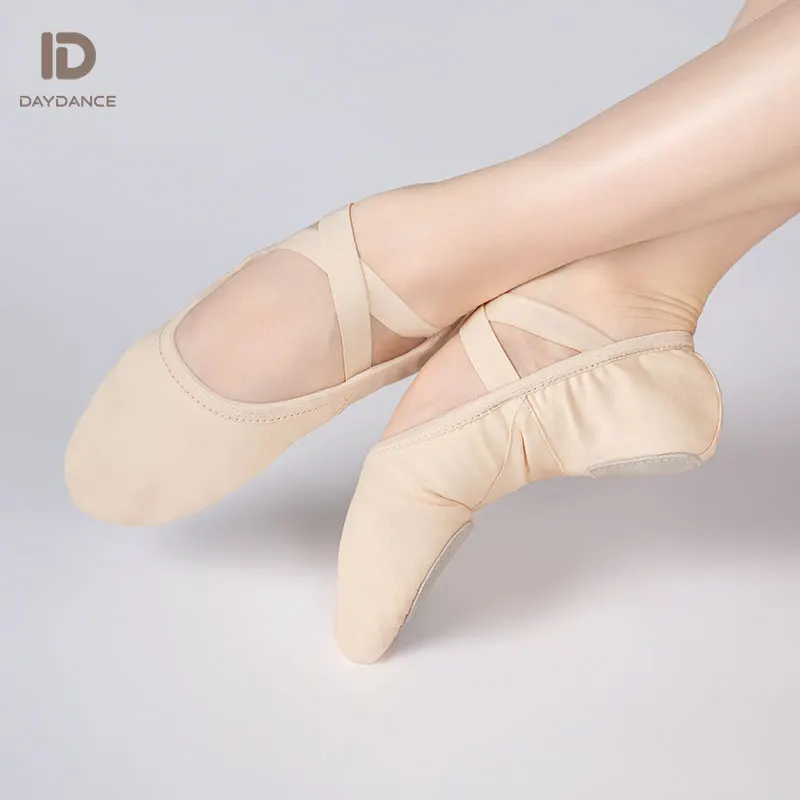 

Женские балетные танцевальные туфли для девочек, эластичные балетки на мягкой подошве из хлопка, детские балетки для практики, танцевальная обувь для взрослых
