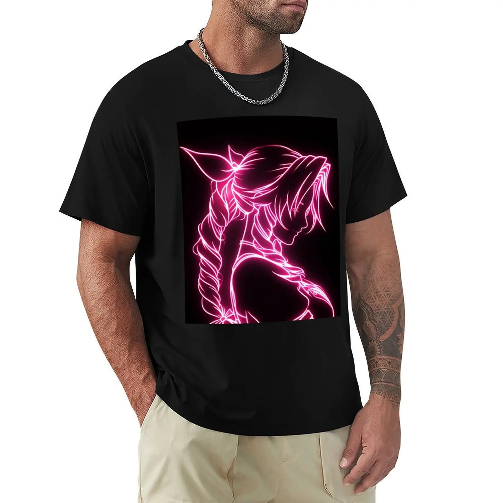 Neon Aerith T-Shirt man t shirt designer T-Shirt
