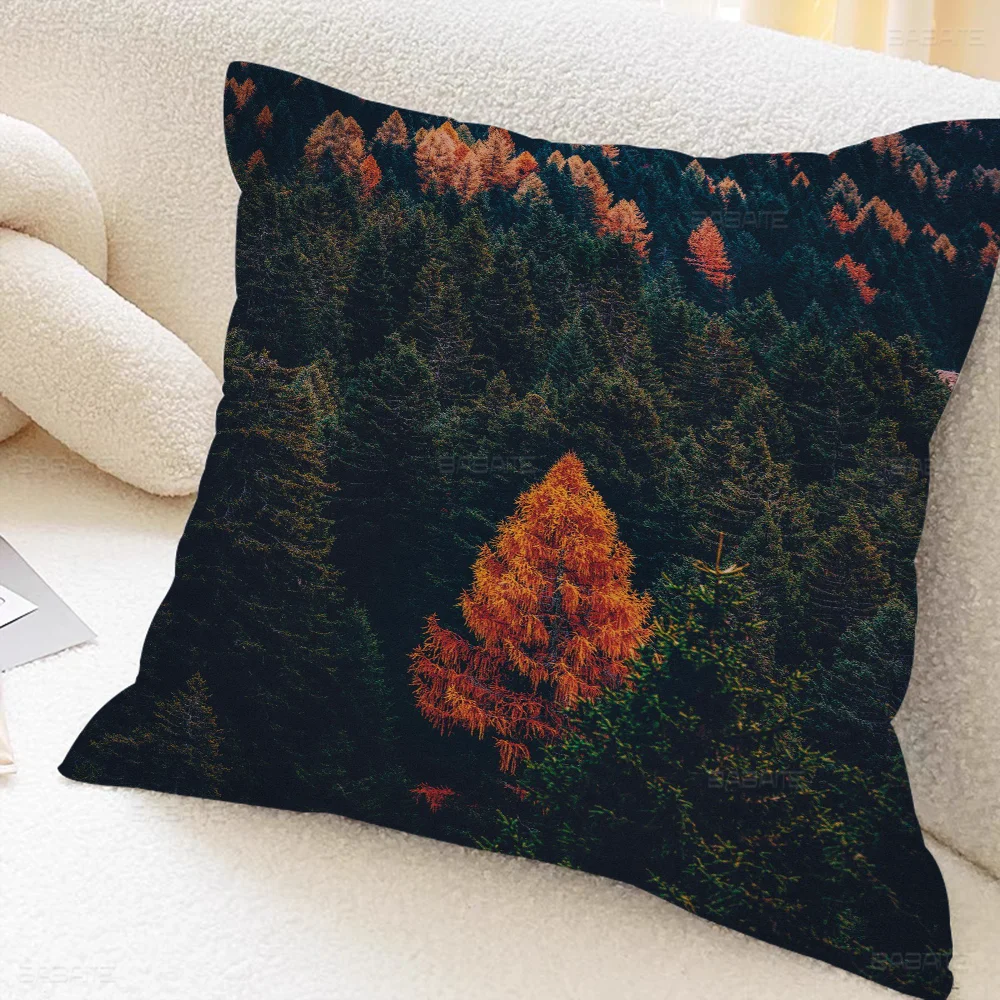 Forest Natrue Pillow Gift Home Office Decoration Bedroom Sofa Car Cushion Cover Case 45x45