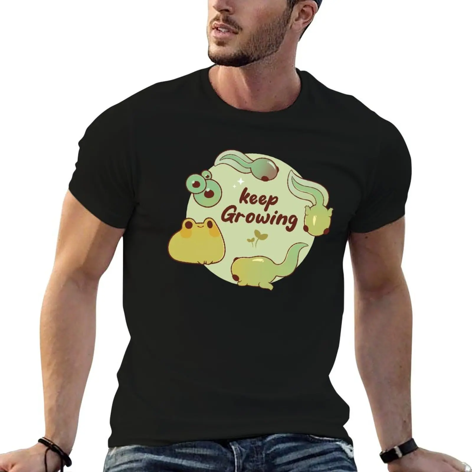 Keep growing froggy T-Shirt summer 2026 quick drying men t shirts high quality