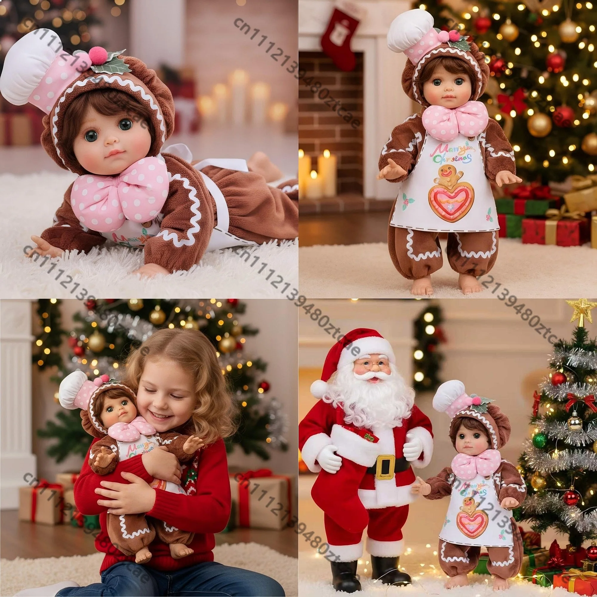 18 Inch Reborn Baby Doll Christmas Toy Gift Lifelike Silicone Vinyl Doll for Kids