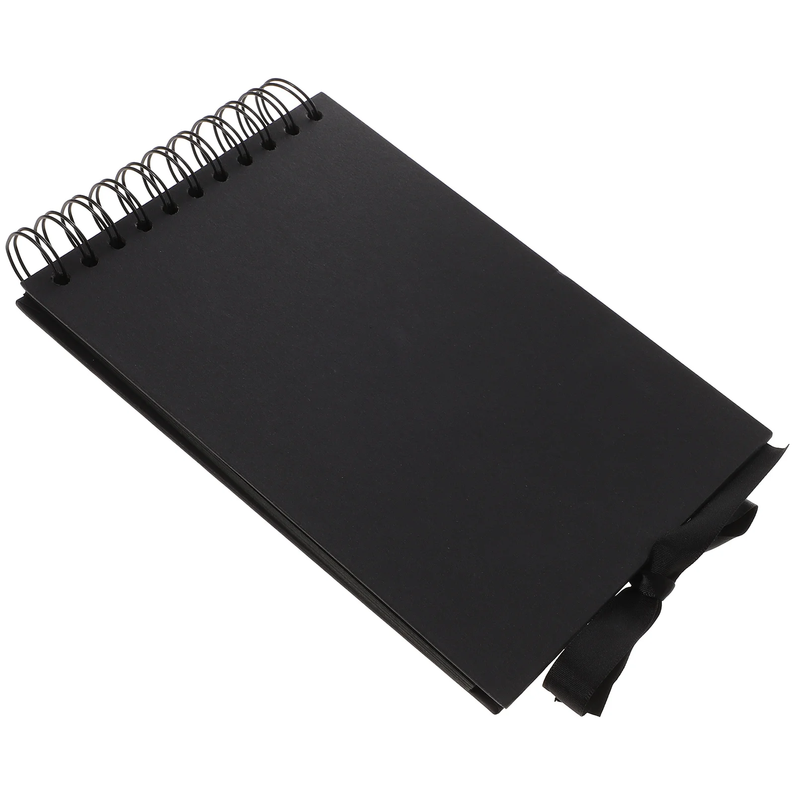 Handmade Photo Album Scrapbook Black Cover 30 Black Pages Silk Ribbon Birthday Wedding Memory Record Scrapbook Gift