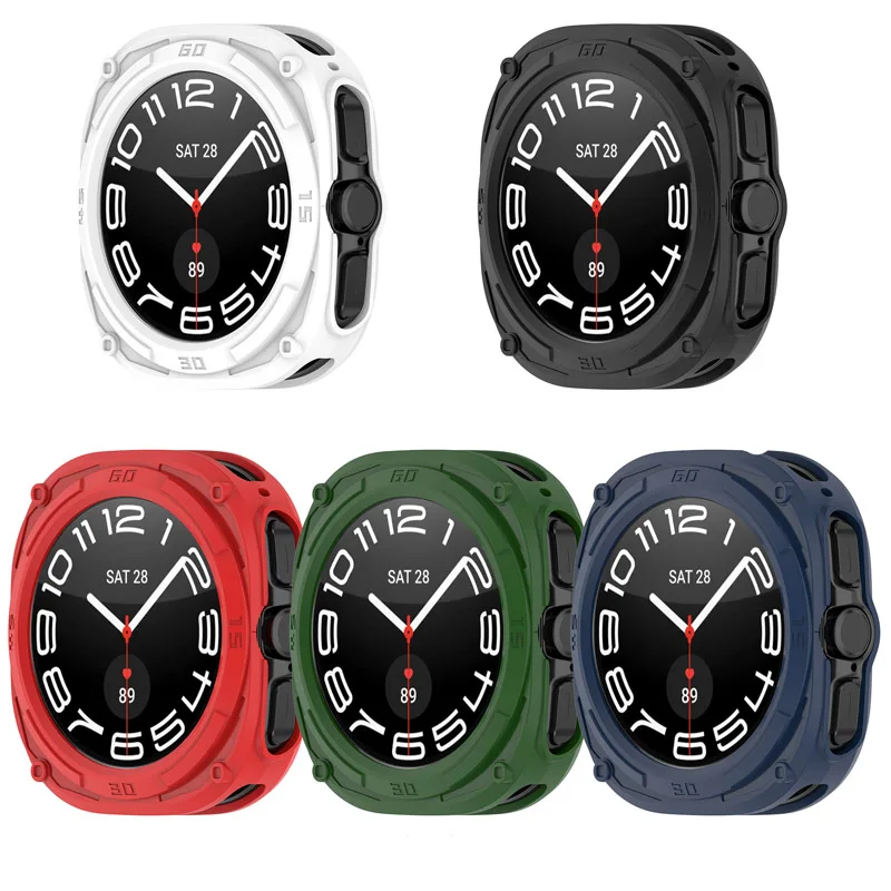 Weiche TPU-Silikonhülle für Samsung Galaxy Watch Ultra 47 mm, schützende, kratzfeste, hohle Abdeckung, Uhrenzubehör