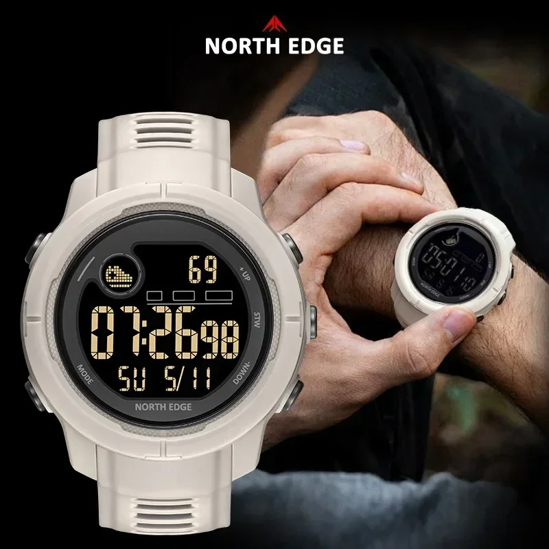NORTH EDGE MARS5 Men Military Digital Smart Watch 50M Waterproof LED Wristwatch Heart Rate Blood Oxygen Outdoor Sports Watch