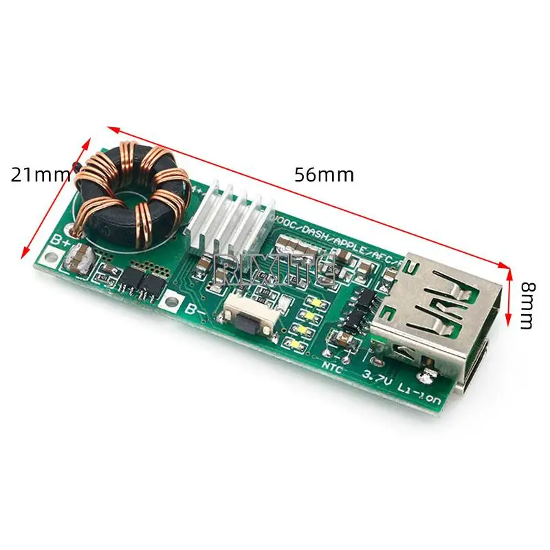 QC4.0 QC3.0 Bidirectional Fast Charging Power Module Mobile Phone Power Bank Type-C USB 3.7V To 5V Boost Charger Circuit Board