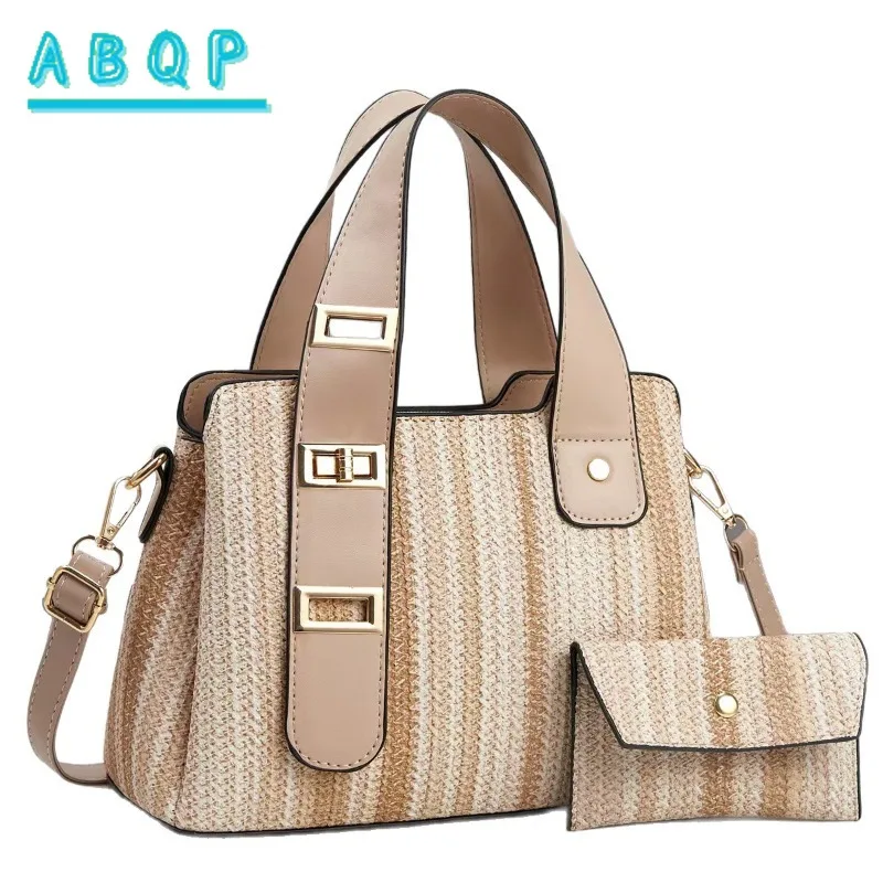 

ABQP New Fashion Women's Bag Luxury Brand Original Women's Handbag 2-piece Set Casual Women's Shoulder Bag Large Capacity