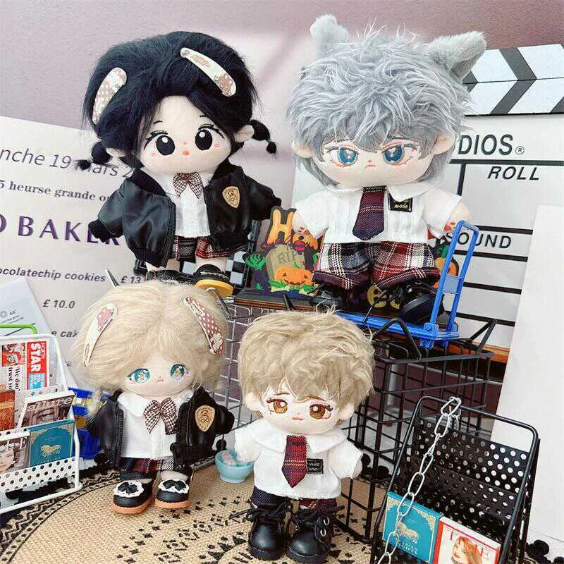 10cm20cm Dolls Accessories College Style Uniform Jacket Shirt Black Handsome Fashion Brithday Gift for Best Friend or Children