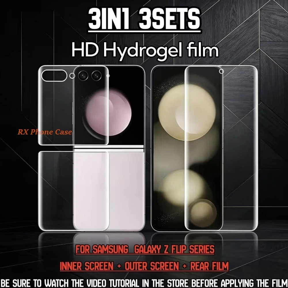 3 in 1 Hydrogel Film for Samsung Galaxy Z Fold 8 Ultra 8 7 6 5 7 FE Z Flip 8 7 6 HD Inner Outer Rear TPU Film Screen Protector