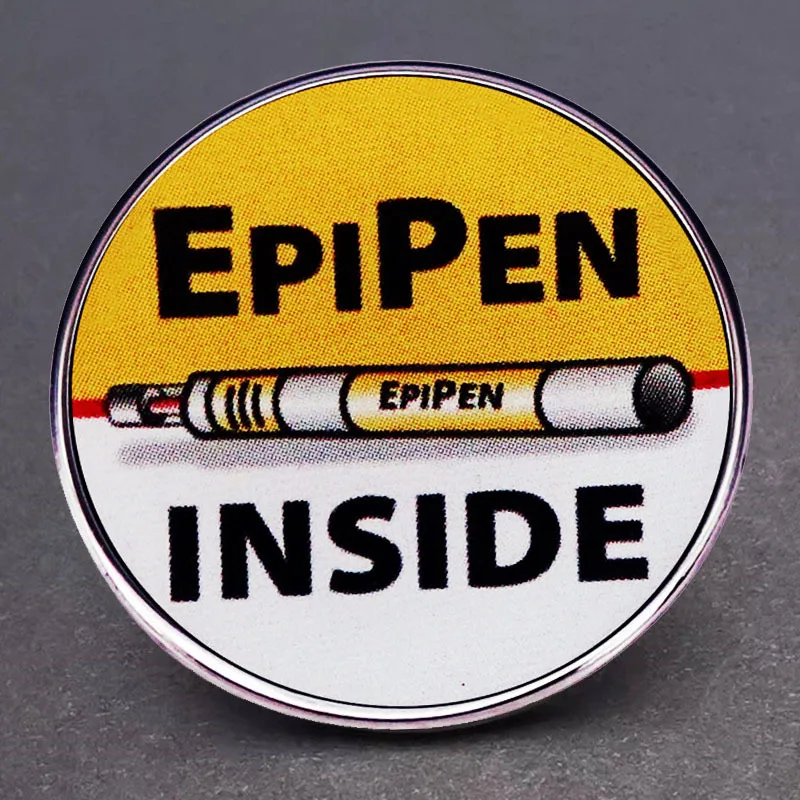 EpiPen Inside Enamel Pins Emergency Medical Technician Lapel Badge Brooch Jewelry Decoration