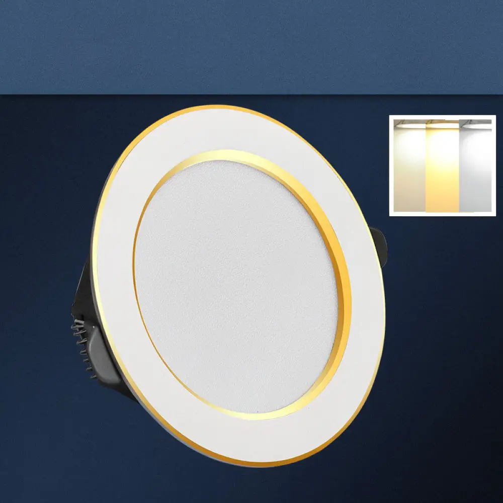 Full Spectrum LED Recessed Ceiling Downlight Lamp Fixture For Home Interior Decoration Spot Lighting 75mm Cutout Efficient