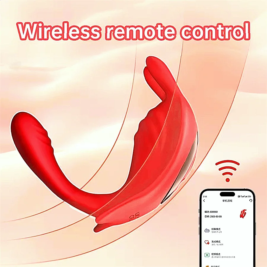 أرنب يمكن ارتداؤها اللباس الداخلي هزاز G بقعة البظر محفز APP التحكم أنثى متعة الاستمناء لعبة الجنس الكبار للنساء زوجين