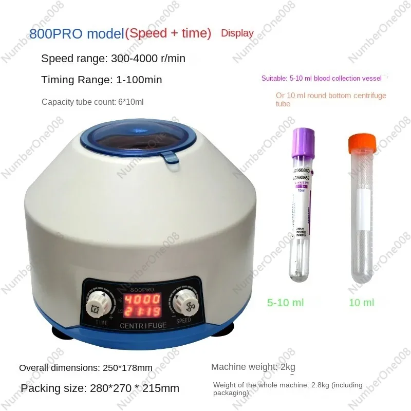 220V 50W Timing Function Electric Centrifuge Serum Separat 4000r/min Laboratory Lab Medical Practice Desktop Centrifuge Machine