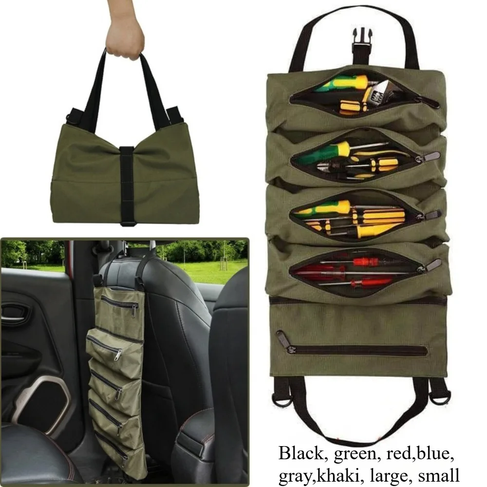 

Large, Small Multi-Purpose Tool Bag Portable Professional Hardware Tools Pouch Wrench Screwdriver Pliers Roll Case