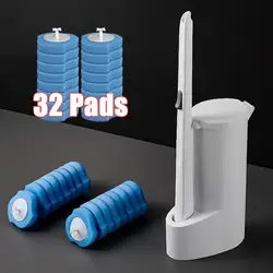 Toilet Cleaning Disposable Toilet Brush Set No Dead Angle Wall-mounted Throwable Replacement Head Disposable Toilet Brush Head