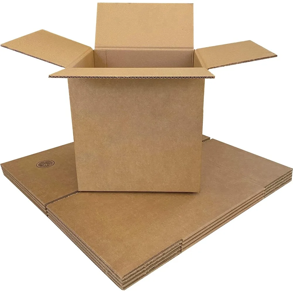 صناديق شحن مموجة شديدة التحمل بوزن 275 رطل، 5 عبوات، 22 × 22 × 22 بوصة، قوية جدًا للتحريك والتغليف #4