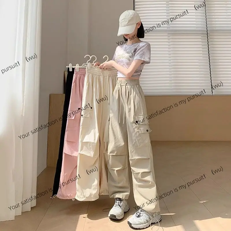 Amerikanische Overalls für Damen, 25. Frühling und Herbst, kleine, gerade, lockere, lässige Jogginghose mit weitem Bein