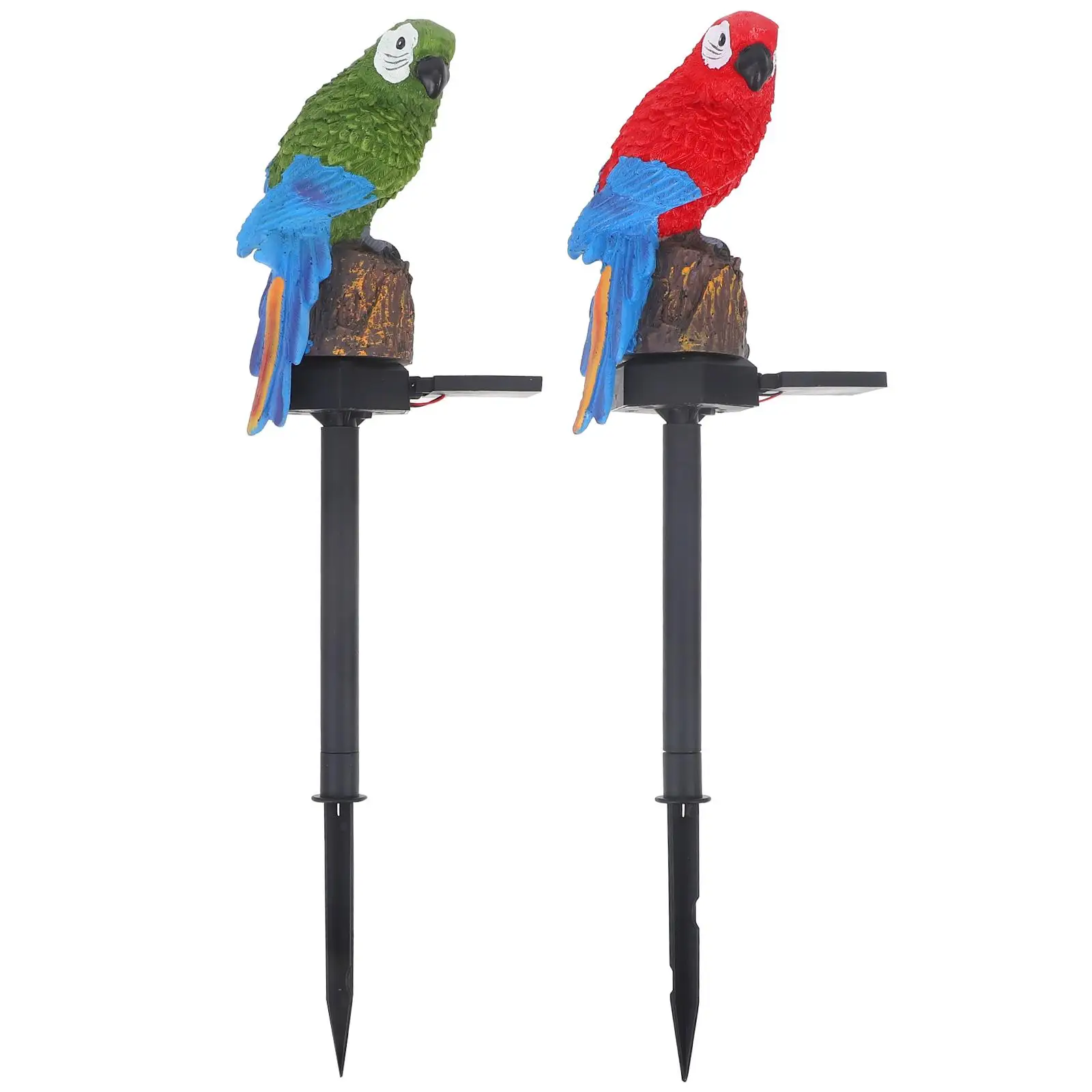 

2Pcs Solar Parrot Lights Resin LED Garden Decorative Outdoor Lawn Stake Lamp Energy Saving Night Lighting