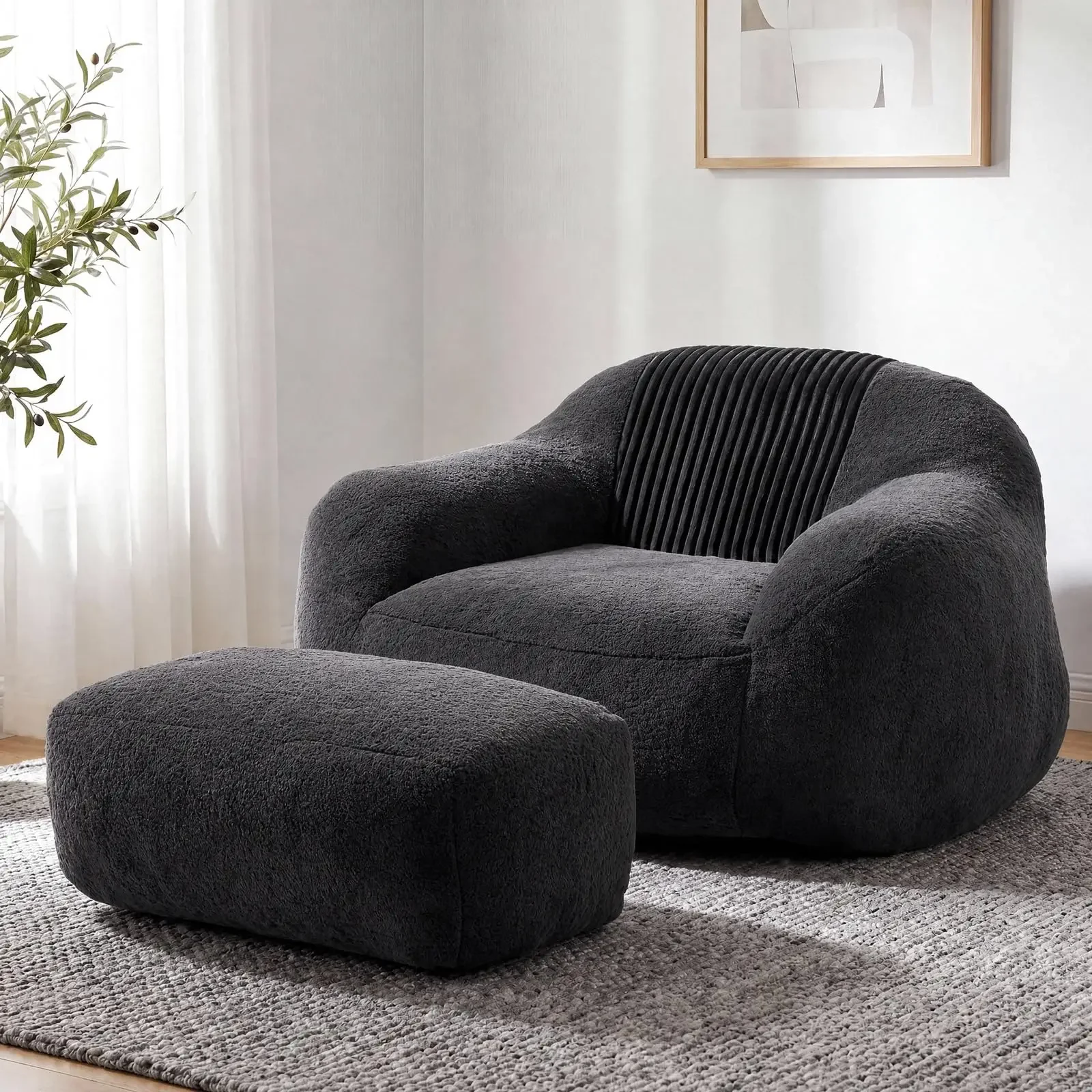 Practical Contemporary Lightweight Bean Bag Sofas Soft Refined Spacious Modern Bean Bag Sofas Canape Puff Living Room Furniture