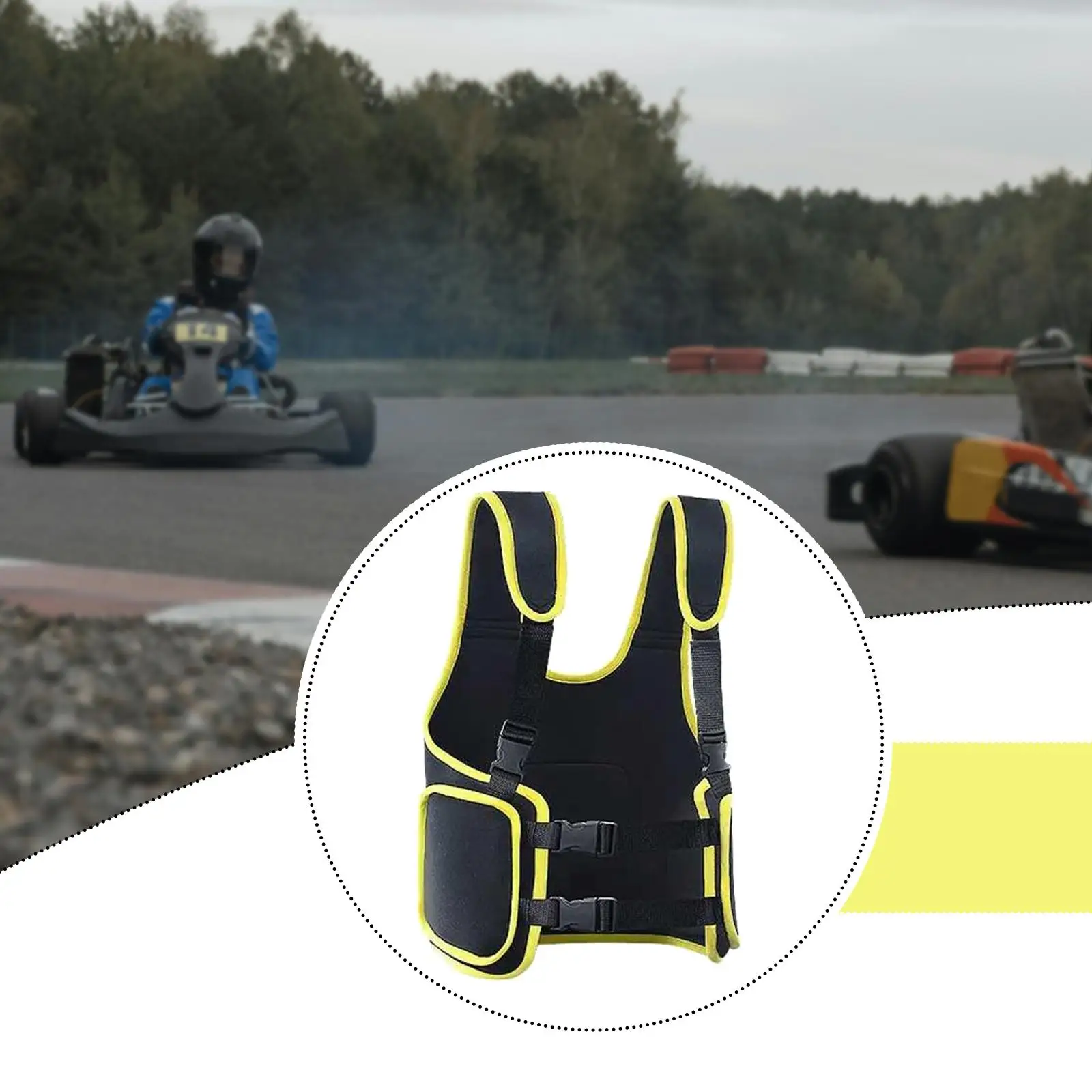 

Kids Chest Protector Race Rib Vest Versatile Shock Absorption Karting Rib Protector Vest for Game Training Camp
