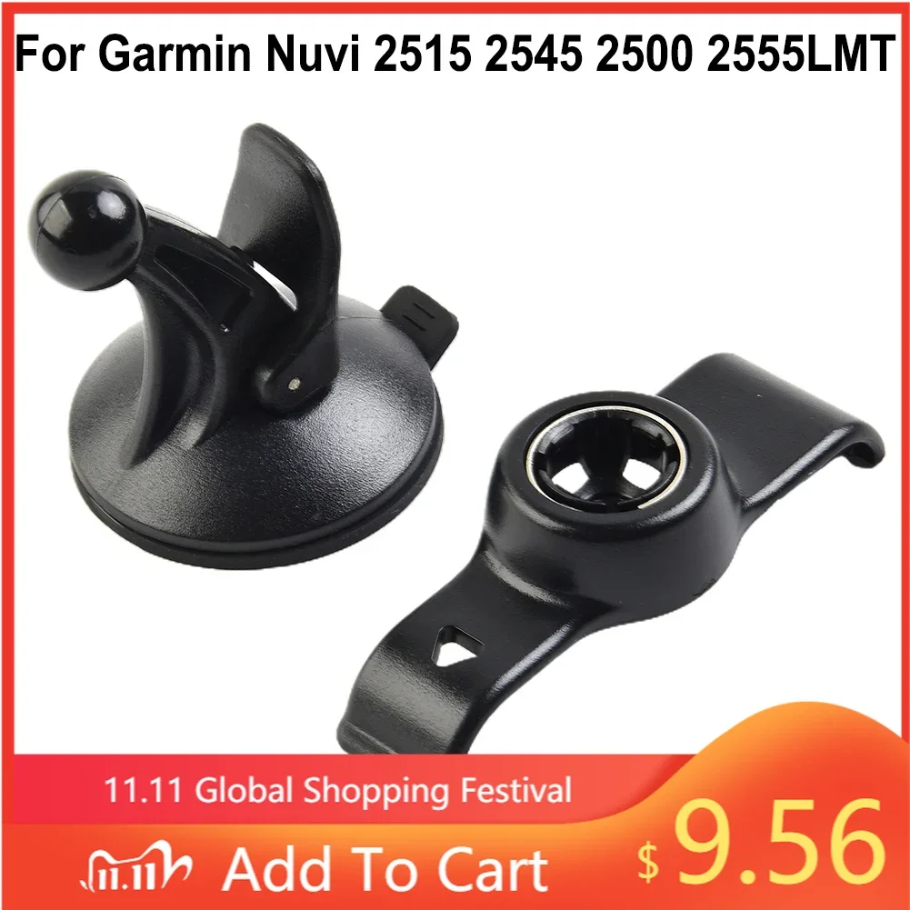 

1pc Navigator Suction Cup Mount Holder GPS Support Black Base Bracket For Garmin-Nuvi 2500 2555LMT Interior Parts