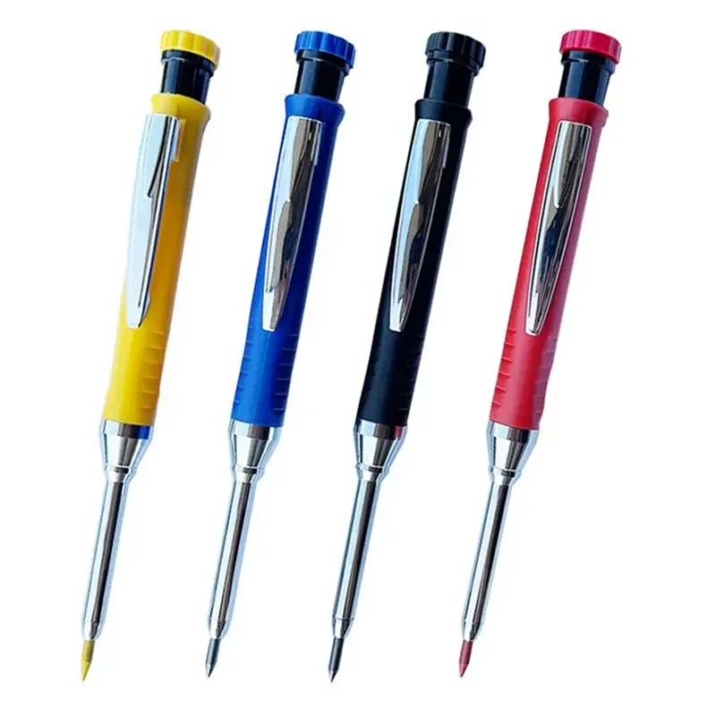 

2.8Mm Solid Carpenter Mechanical Pencil Kit With Sharpener For Woodworking Construction Long Head Carpenter Pencil Set