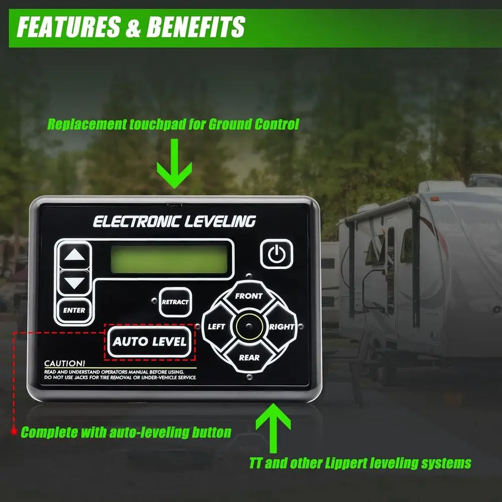 421484 Sistema de nivelación automática RV para panel táctil Reemplazo del conjunto del panel de control de nivelación electrónica para RV 5.a rueda y viaje T