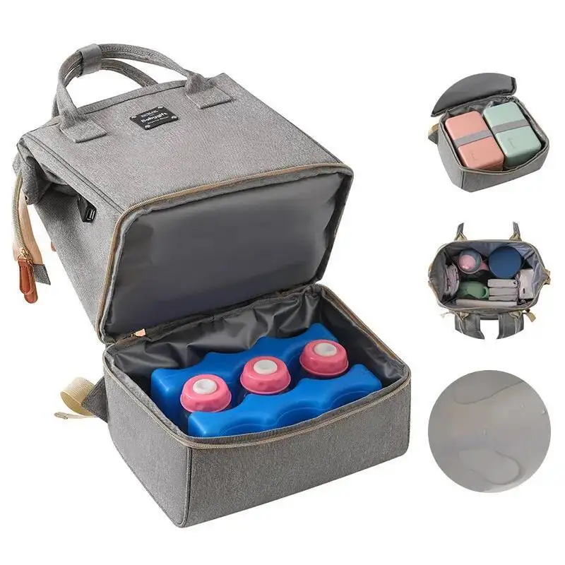 

Многофункциональная сумка для беременных, модный рюкзак большой вместимости, модная простая новейшая двухслойная сумка для грудного молока