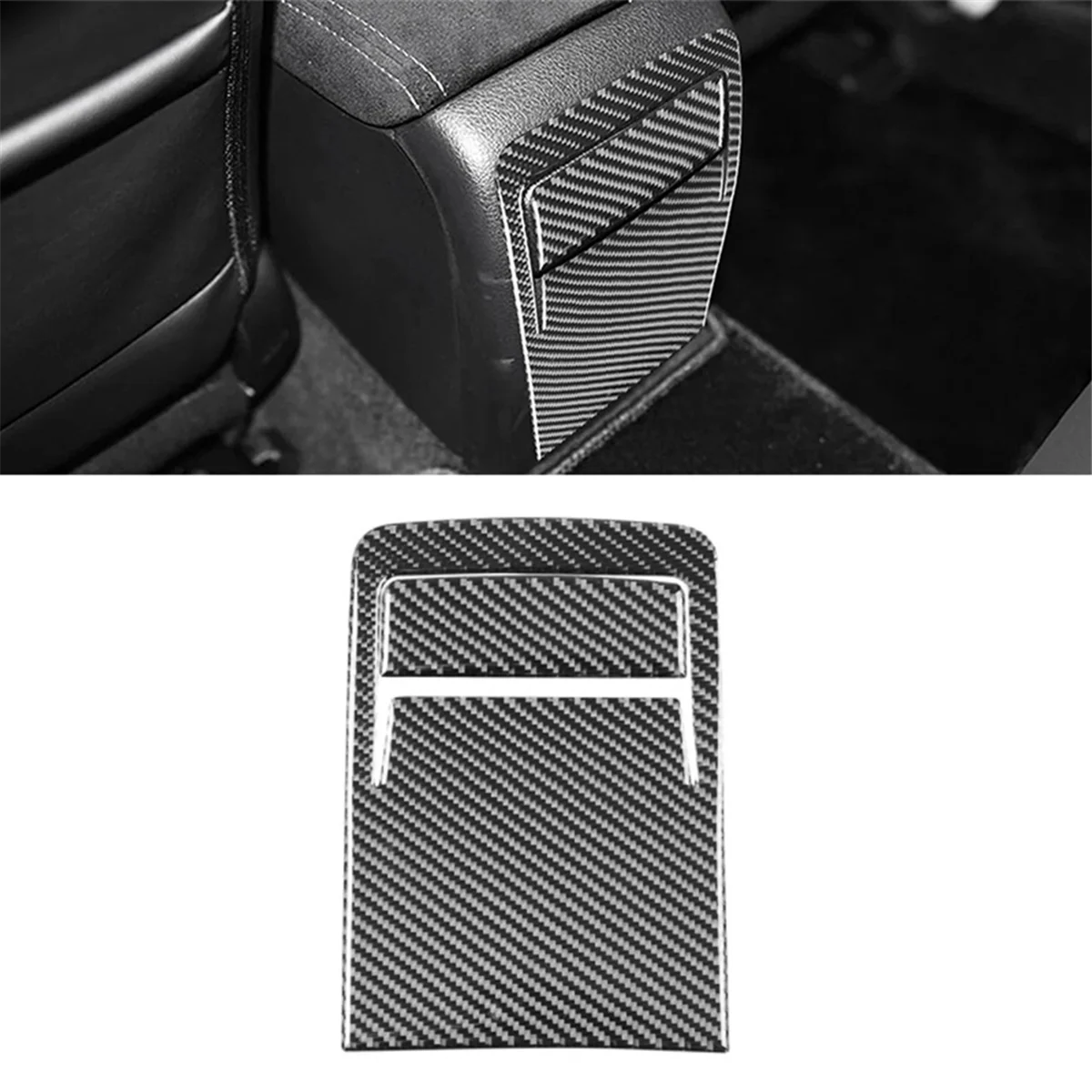 Carbon Fiber for Subaru Impreza 2009 2010 2011 Car Rear Row Cup Holder Panel Cover Trim Interior Accessories