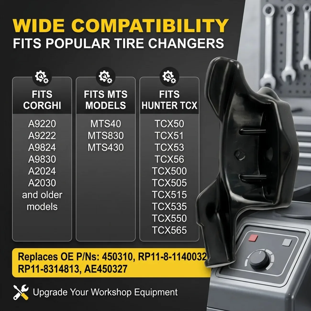 Tire Changer Duck Head For Corghi A9220 A9222 A2030 for MTS for Hunter TCX Series TCX50 TCX550 TCX500 TCX515 Black 4-120129B - view 3