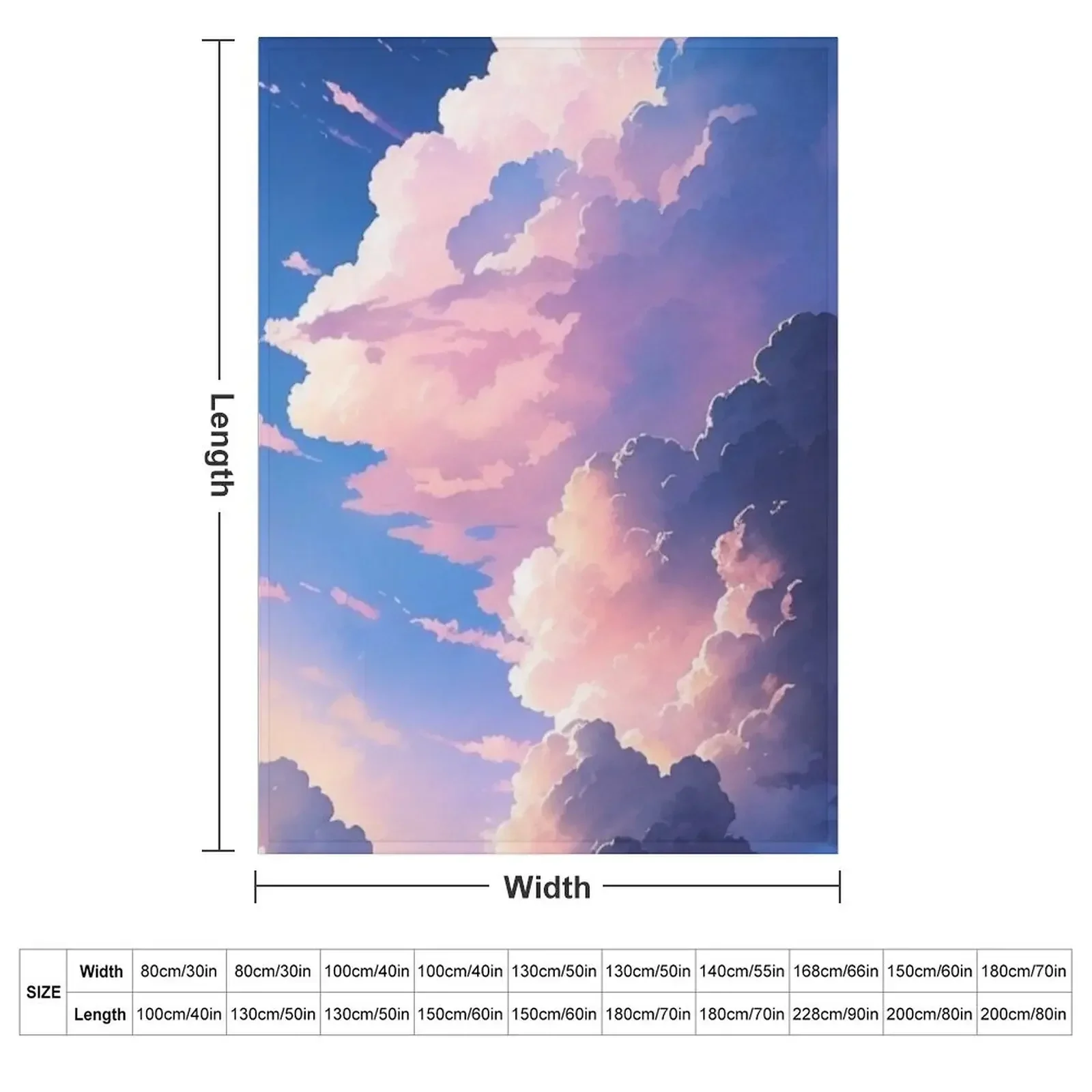 Beautiful Clouds Throw Blanket Stuffeds Thermals For Travel Beautifuls halloween Decorative Sofas wednesday Blankets